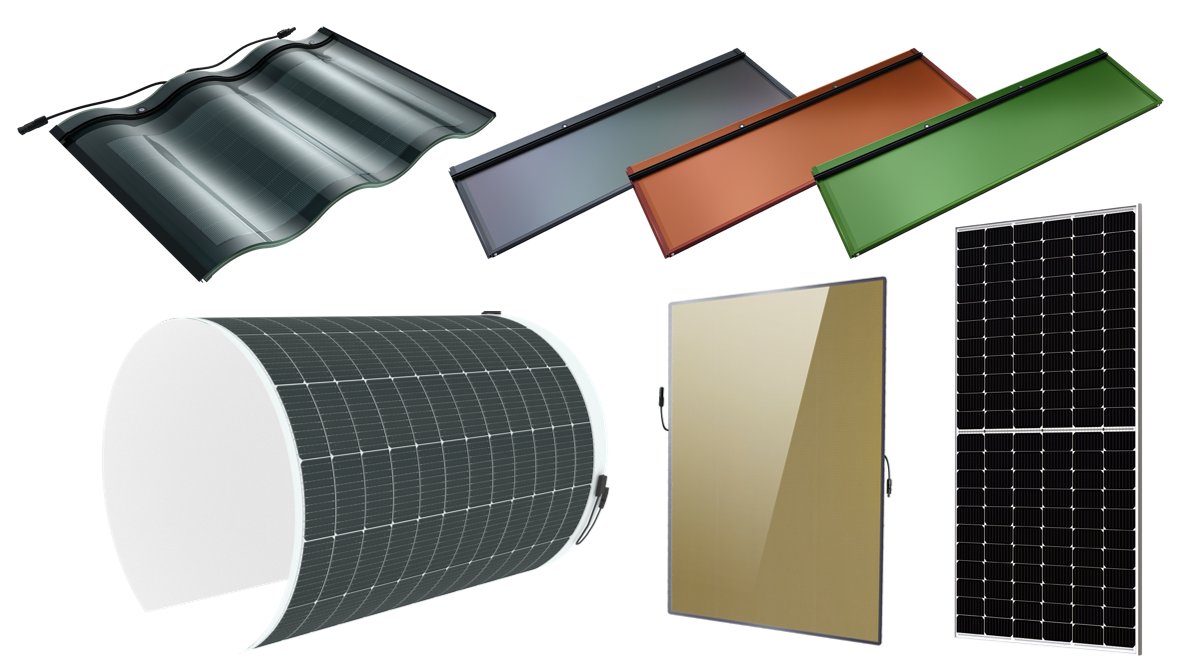 photovoltaic tile series products, photovoltaic curtain wall series products, lightweight flexible photovoltaic module series products and regular solar panel series products